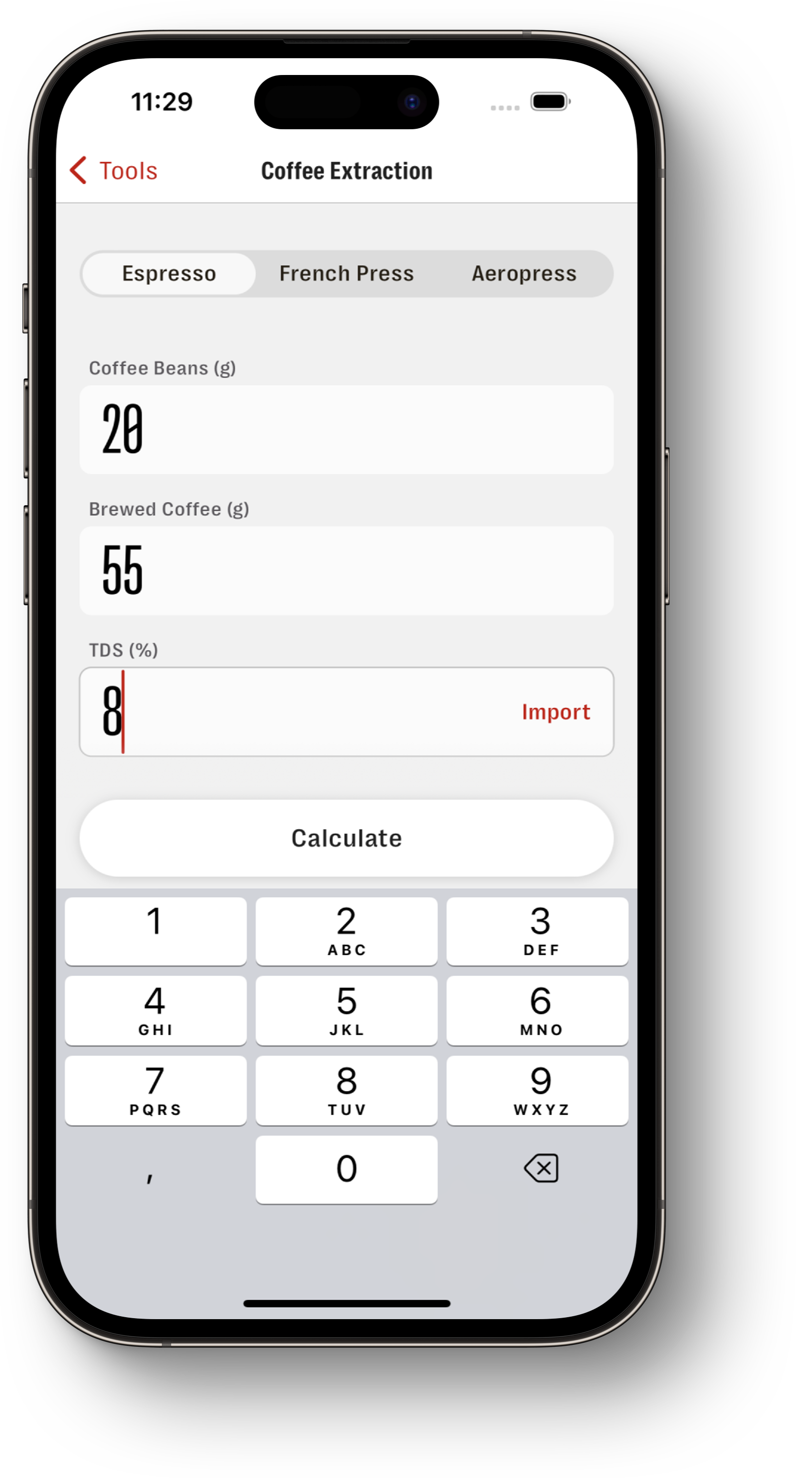 How to calculate the extraction yield of your coffee with Lab Meister